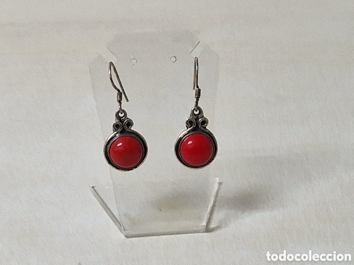 Joyeria: PENDIENTES DE PLATA Y CORAL NUEVOS - Foto 3