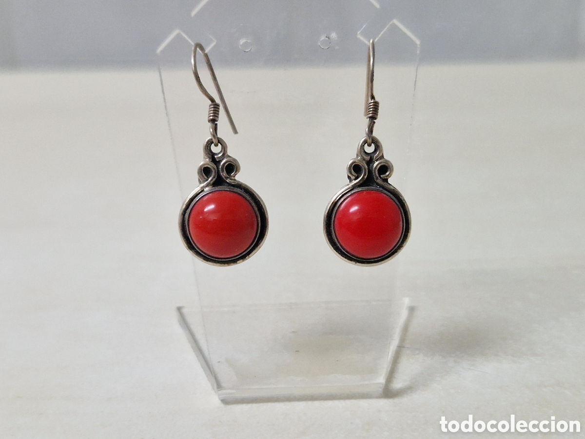 Joyeria: PENDIENTES DE PLATA Y CORAL NUEVOS - Foto 5