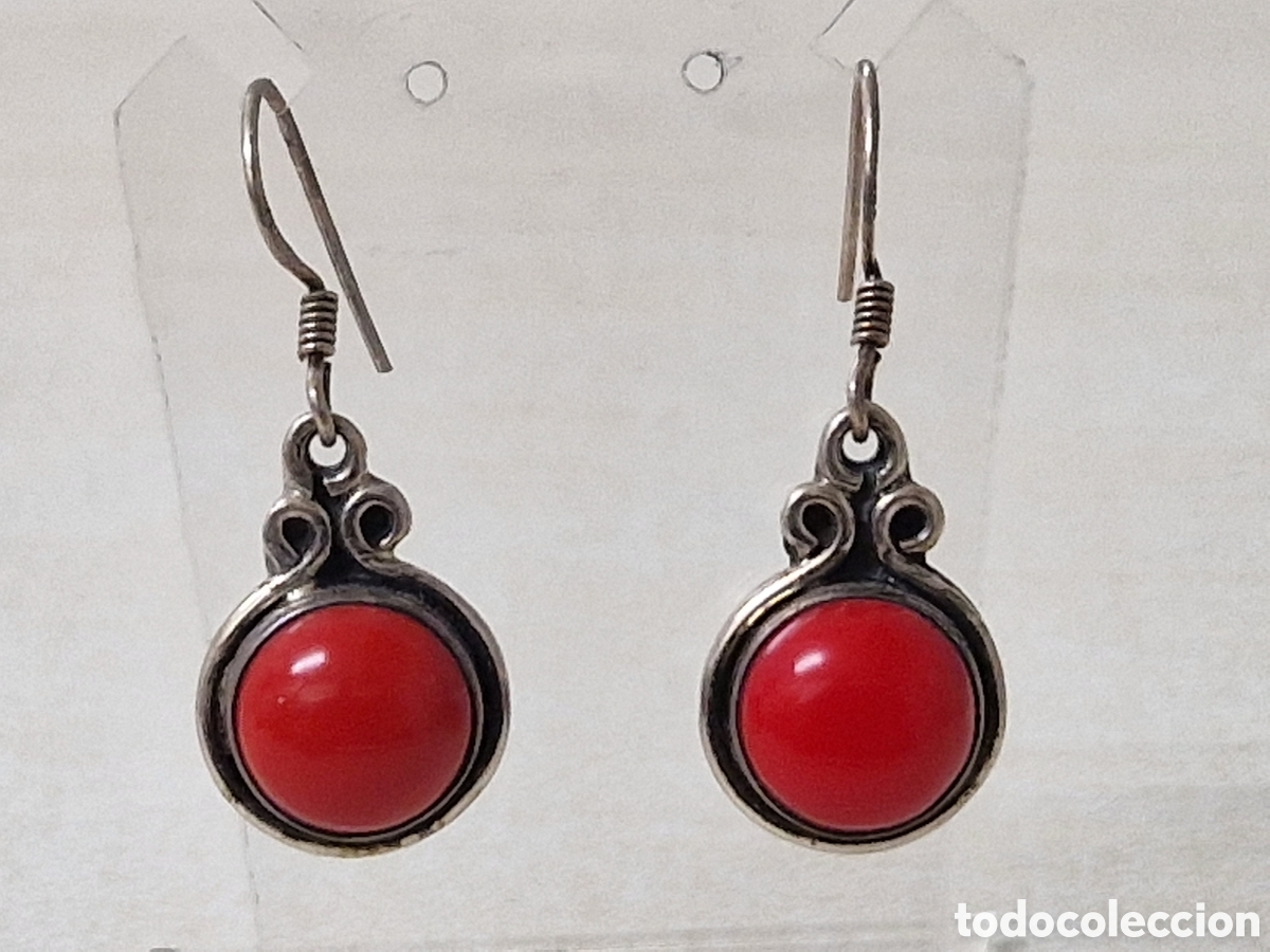Joyeria: PENDIENTES DE PLATA Y CORAL NUEVOS - Foto 6