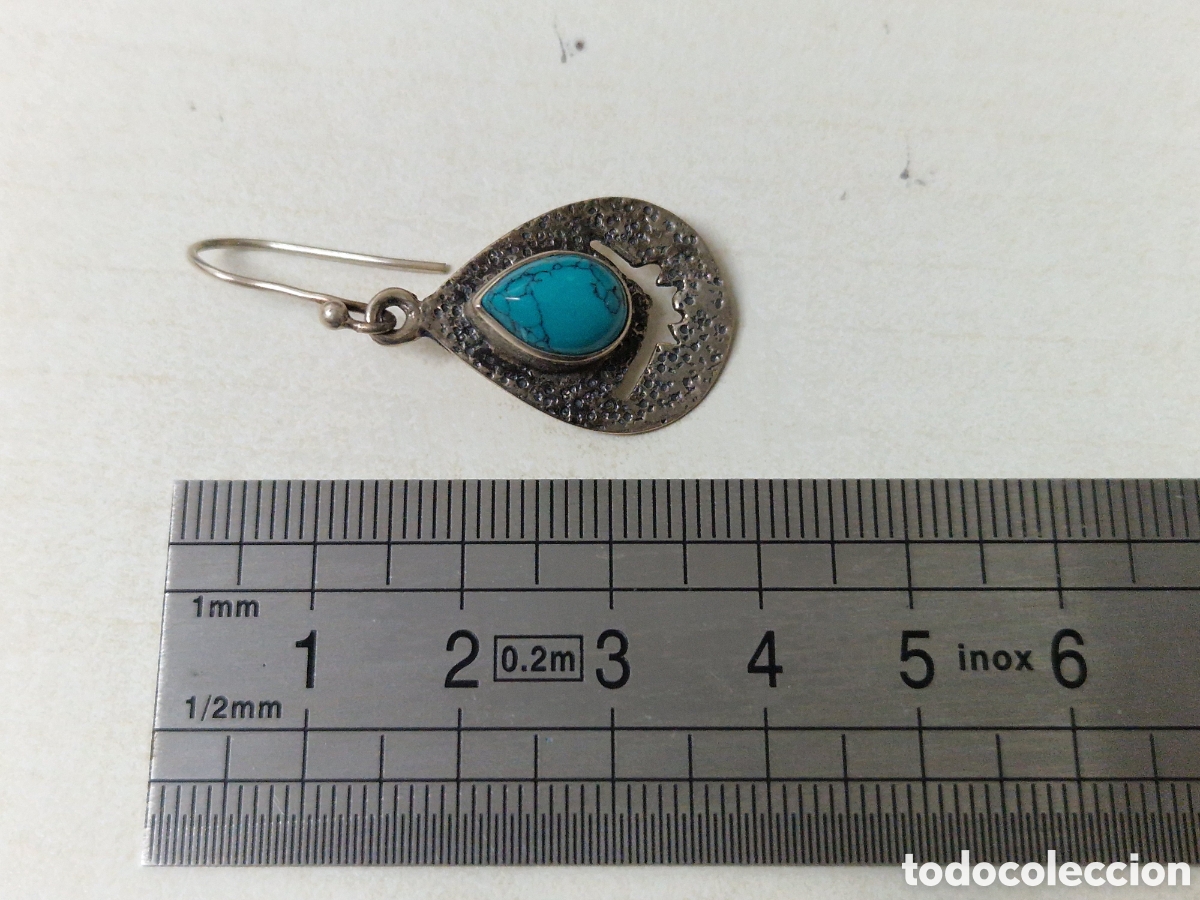 Joyeria: PENDIENTES DE PLATA Y TURQUESAS - Foto 4