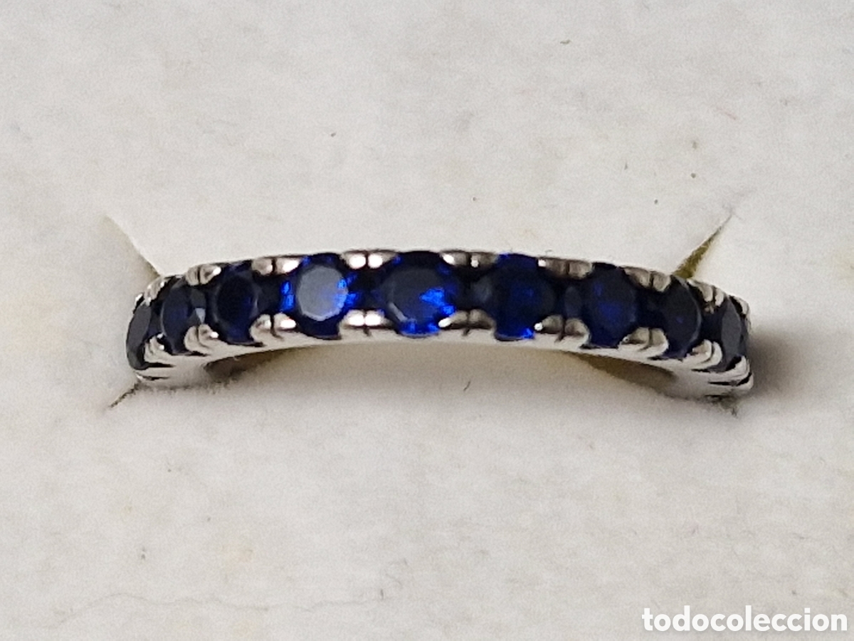 Joyeria: ANILLO DE PLATA Y CIRCONITAS AZULES NUEVO - Foto 5