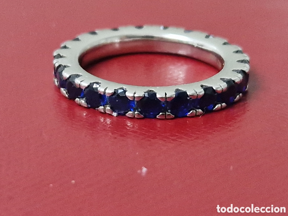 Joyeria: ANILLO DE PLATA Y CIRCONITAS AZULES NUEVO - Foto 6