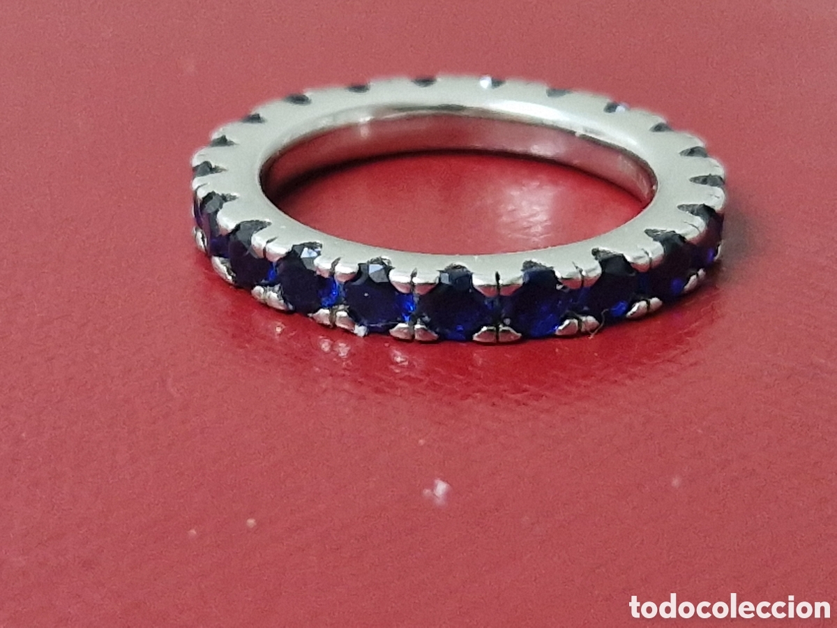 Joyeria: ANILLO DE PLATA Y CIRCONITAS AZULES NUEVO - Foto 7
