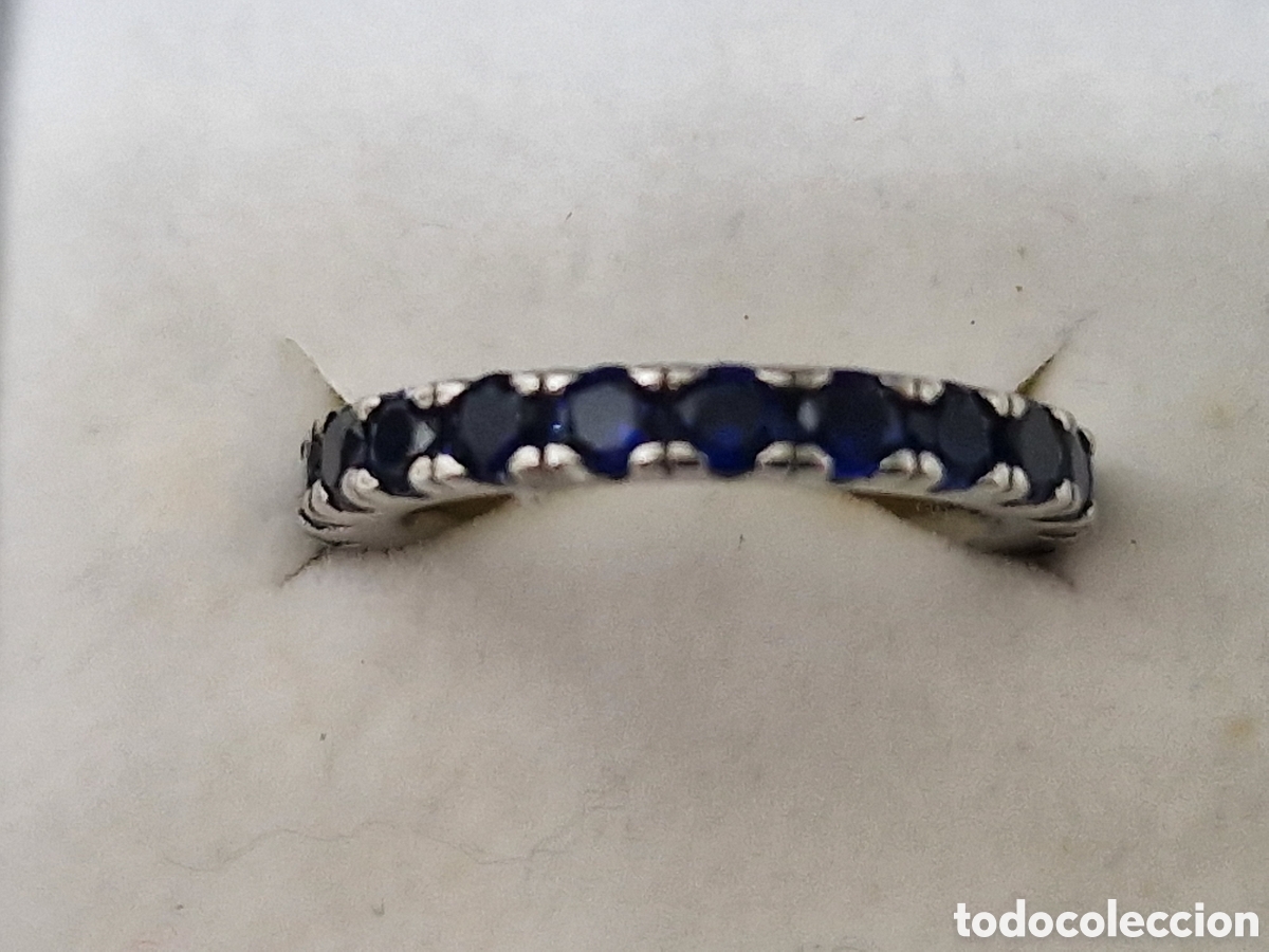 Joyeria: ANILLO DE PLATA Y CIRCONITAS AZULES NUEVO - Foto 8