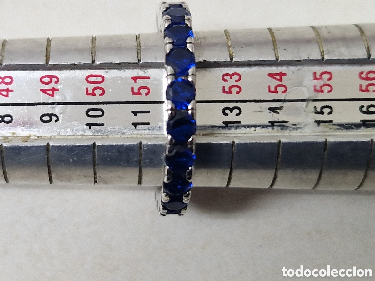 Joyeria: ANILLO DE PLATA Y CIRCONITAS AZULES NUEVO - Foto 10