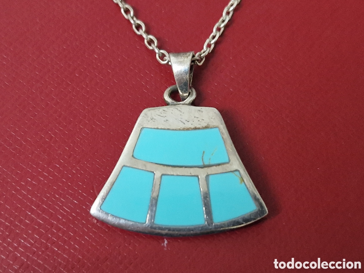 Joyeria: COLGANTE DE PLATA Y TURQUESA - Foto 1