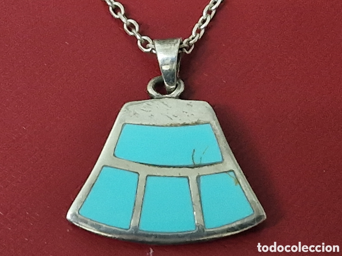 Joyeria: COLGANTE DE PLATA Y TURQUESA - Foto 4
