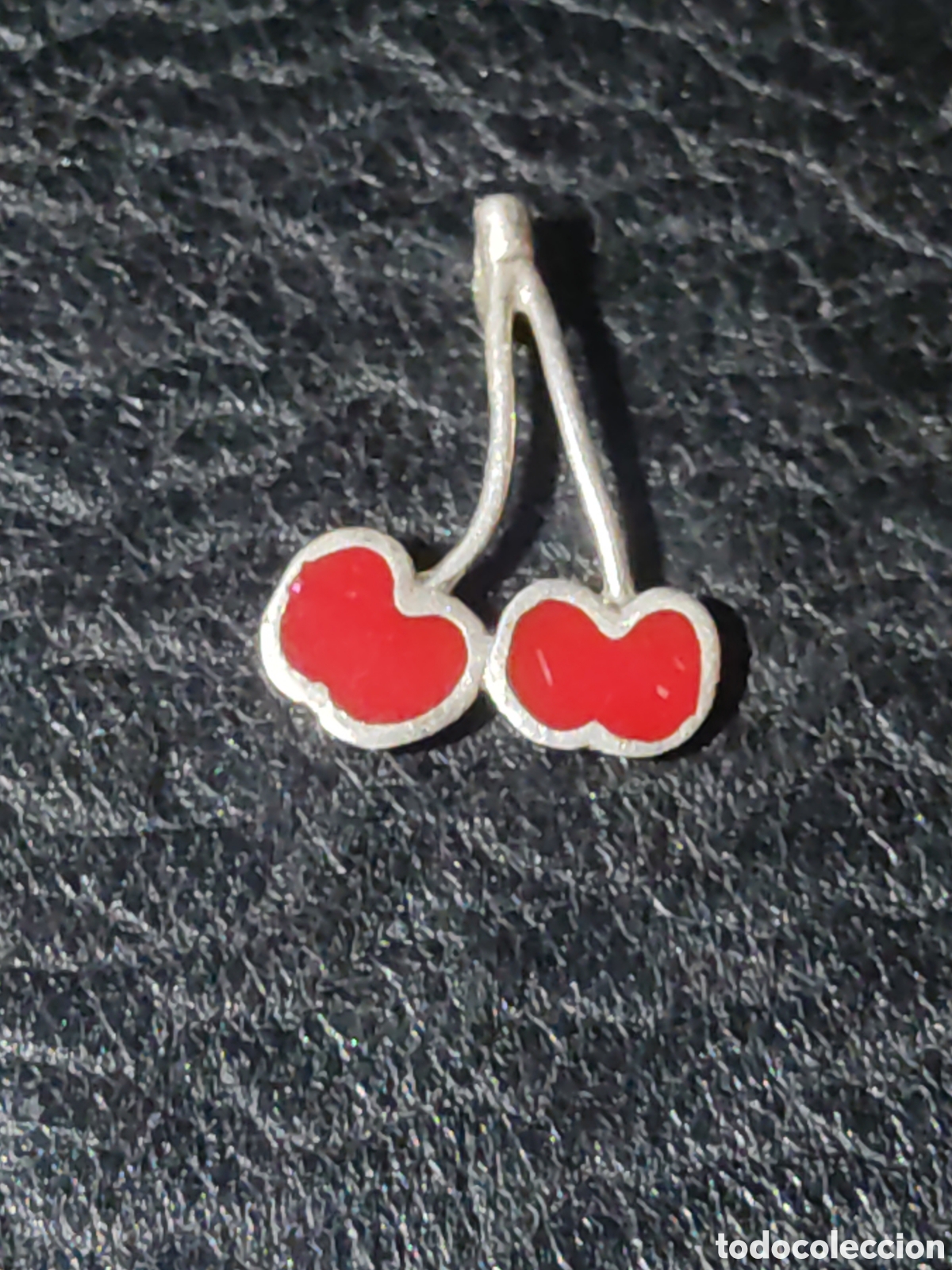 Joyeria: Colgante cerezas esmaltadas de plata 925. - Foto 1