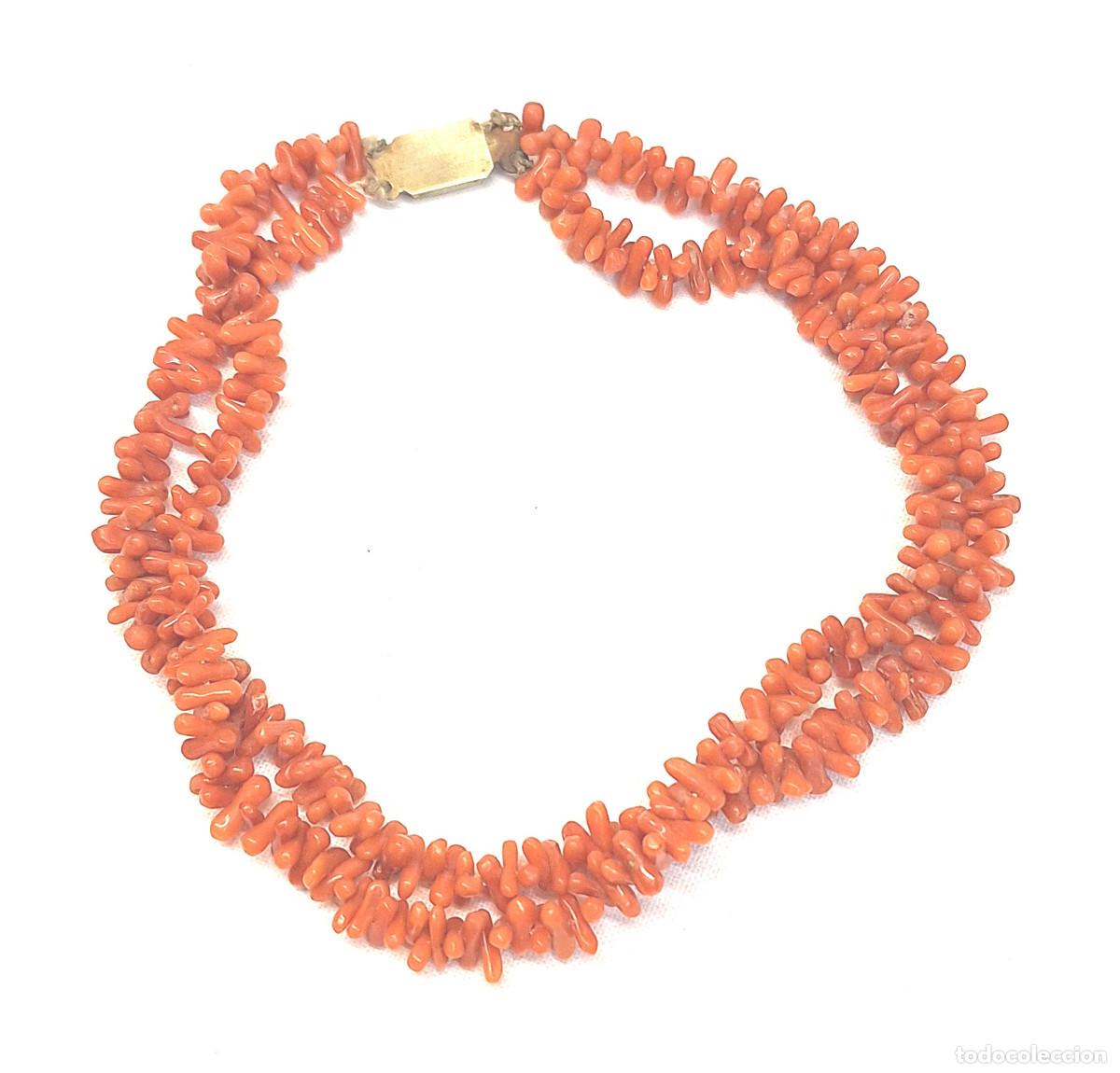 Joyeria: Pulsera cuentas de Coral. Med. 25 cm - Foto 2