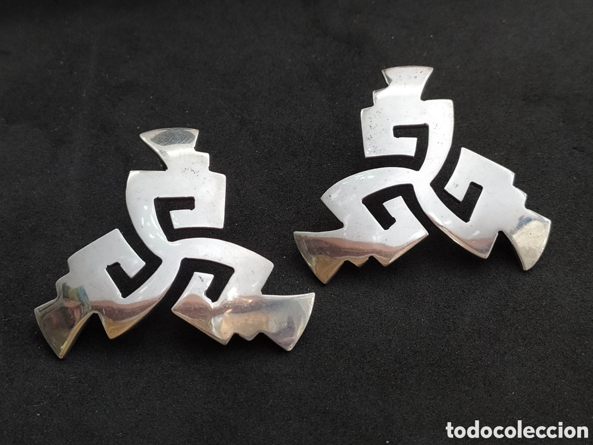 Joalharia: Pendientes plata ,M&eacute;xico. Molino o h&eacute;lices. 925