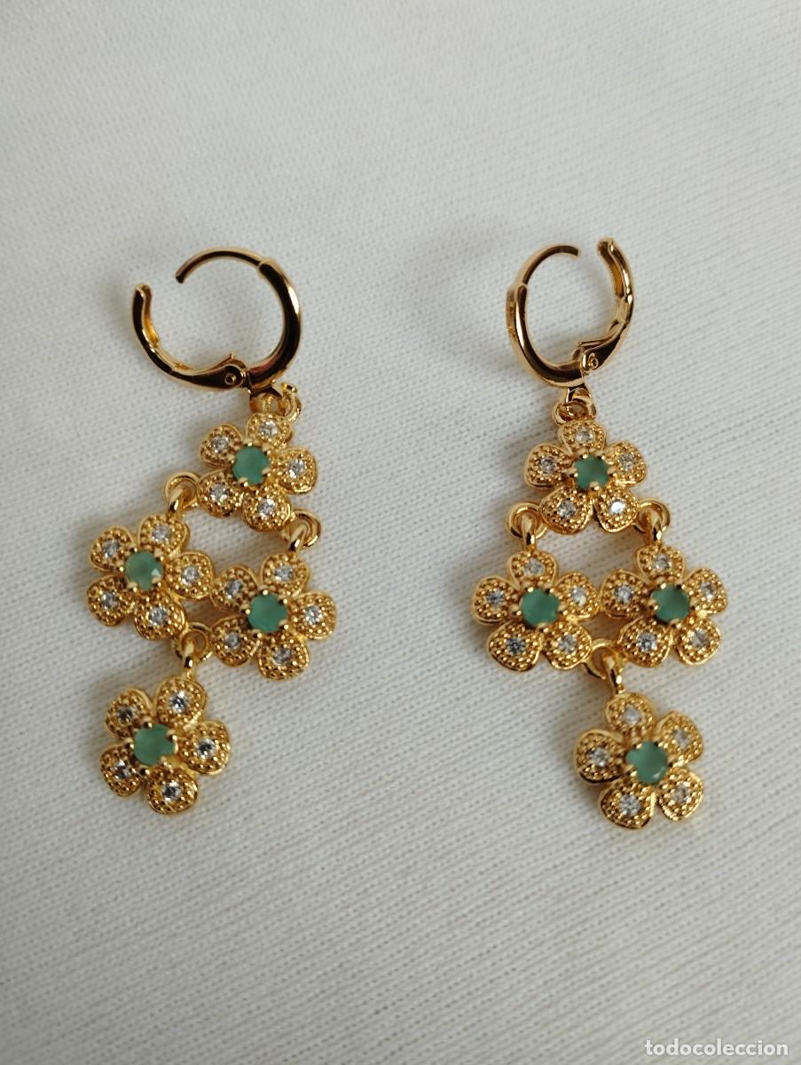 Joyeria: Pendientes chapado en oro con zirconias - Foto 1