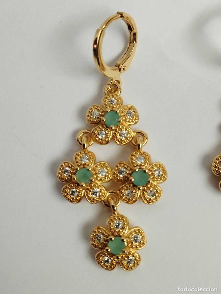 Joyeria: Pendientes chapado en oro con zirconias - Foto 2