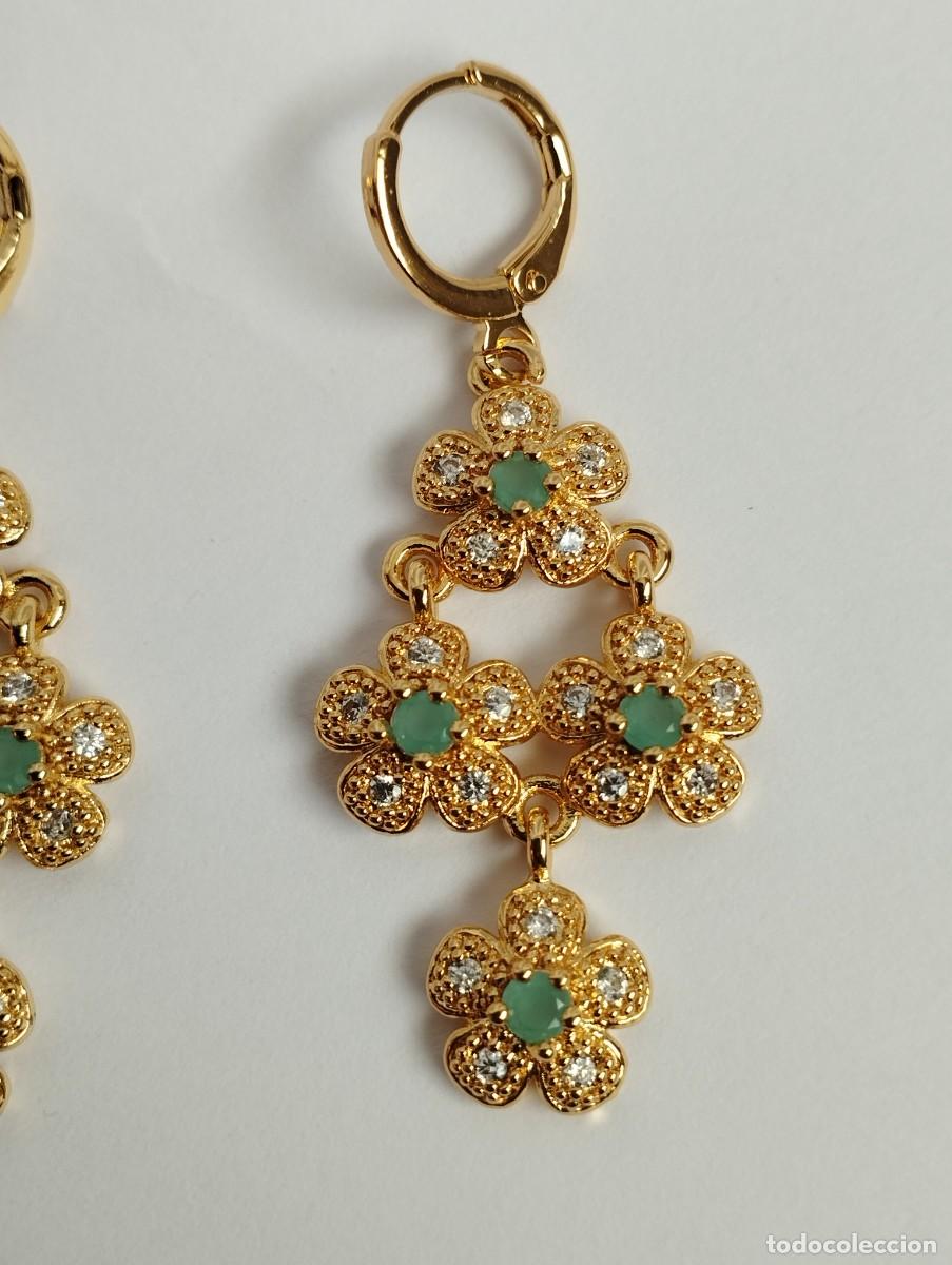 Joyeria: Pendientes chapado en oro con zirconias - Foto 3
