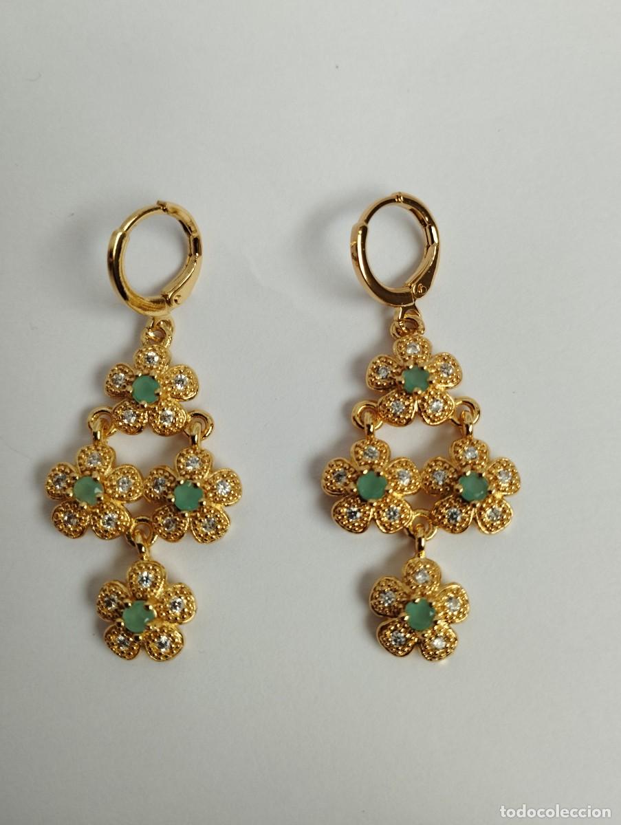 Joyeria: Pendientes chapado en oro con zirconias - Foto 6