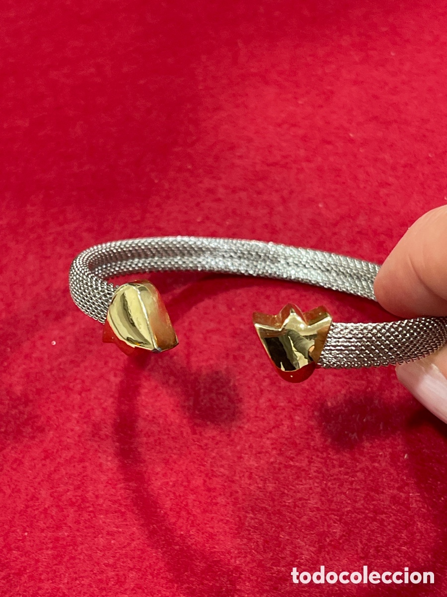 Joyeria: Pulsera en acero y terminaciones chapadas en oro. - Foto 2
