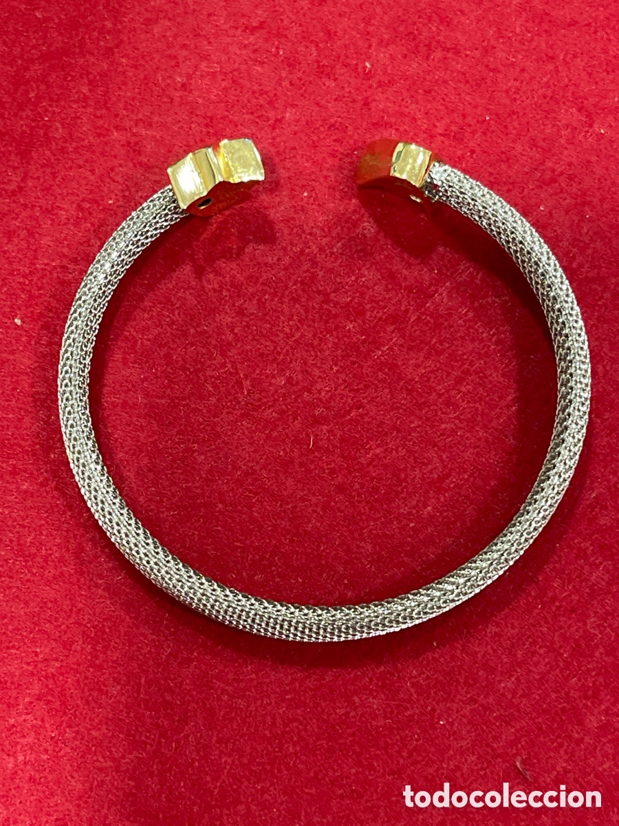 Joyeria: Pulsera en acero y terminaciones chapadas en oro. - Foto 3
