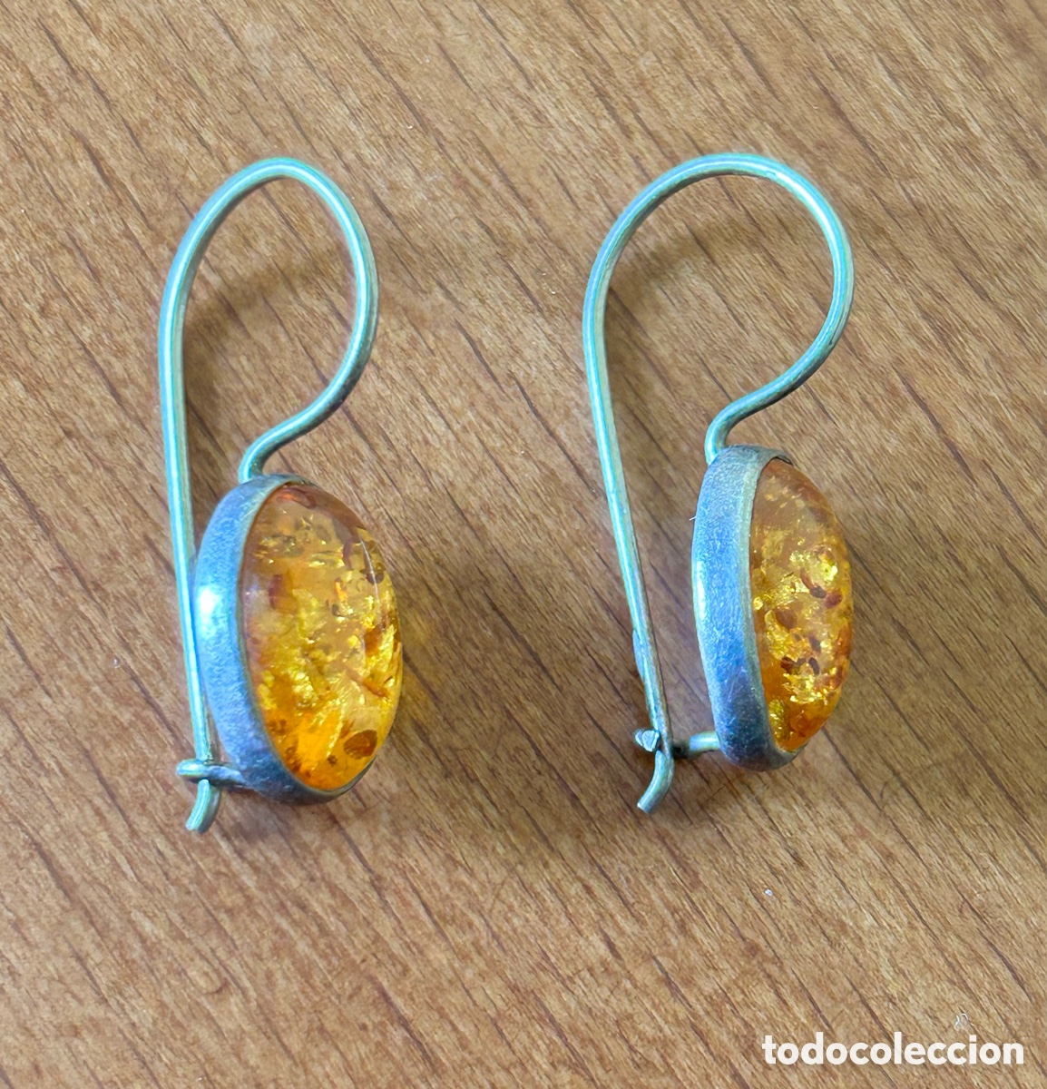Joyeria: PENDIENTES DE PLATA 925 Y &Aacute;MBAR - Foto 2