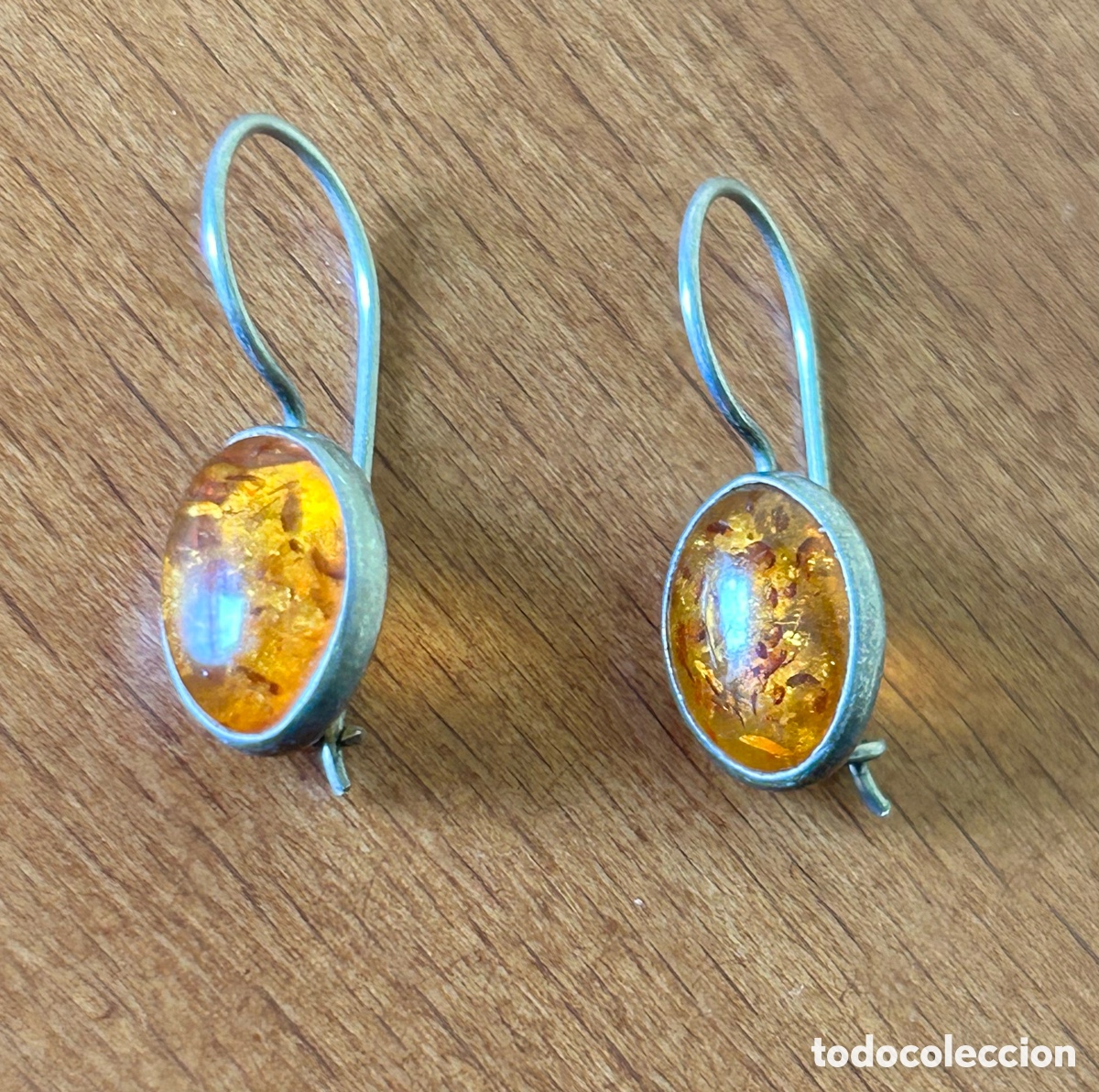 Joyeria: PENDIENTES DE PLATA 925 Y &Aacute;MBAR - Foto 1