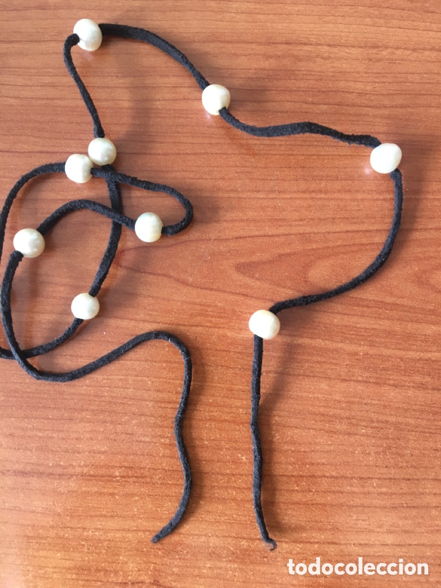 Joyeria: collar con perlas y piel - Foto 3