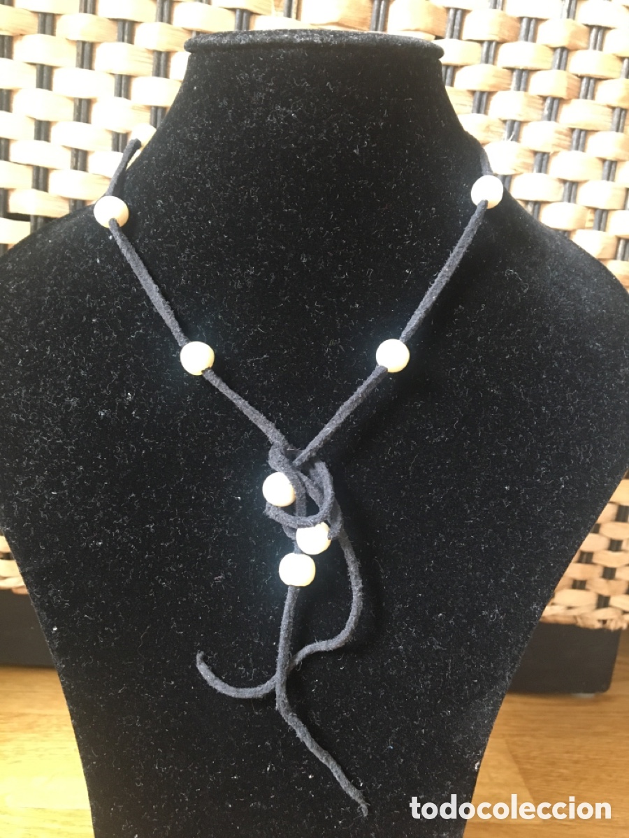 Joyeria: collar con perlas y piel - Foto 4