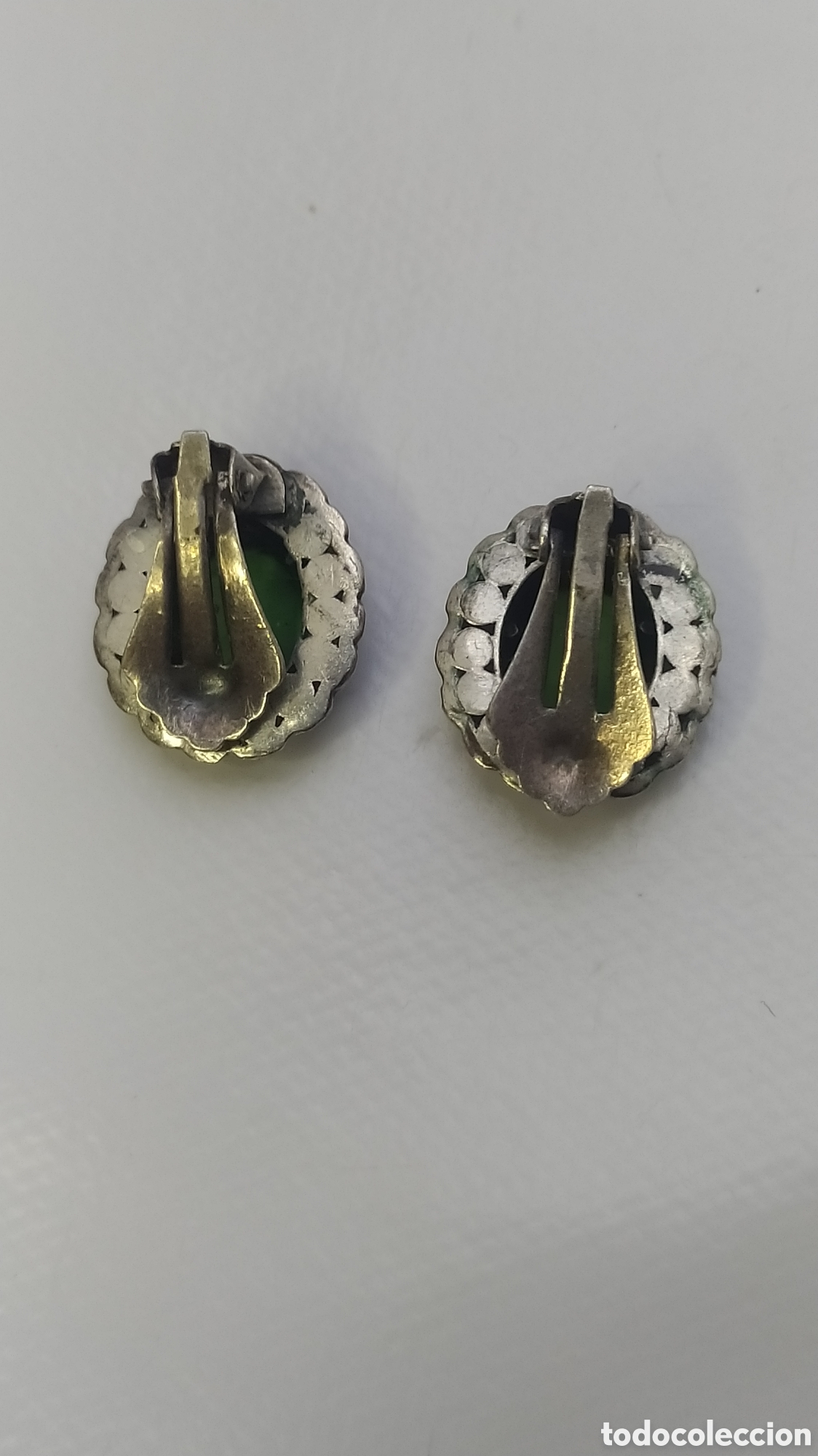 Joyeria: Pendientes plata oro marquesitas antiguos - Foto 4