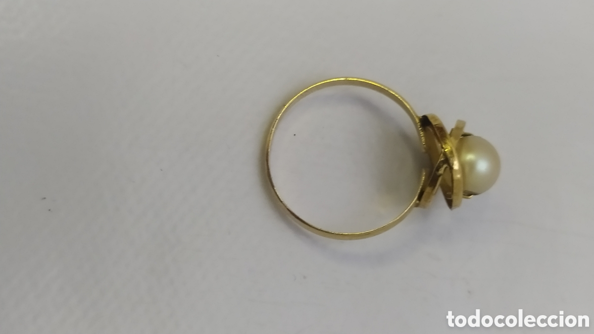 Joyeria: Anillo oro y perla antiguo - Foto 1