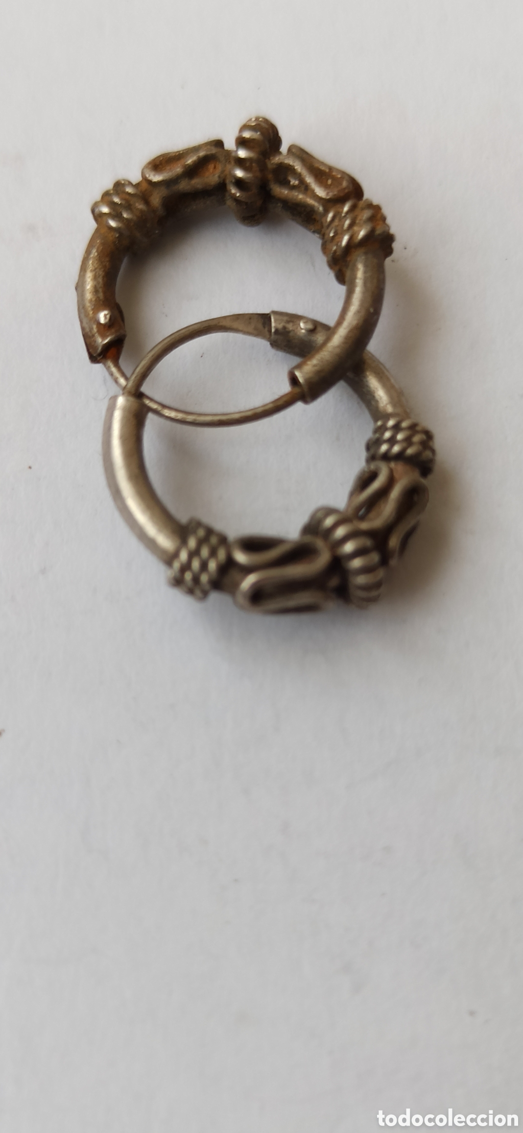 Joyeria: Antiguos Pendientes de plata de ley - Foto 2