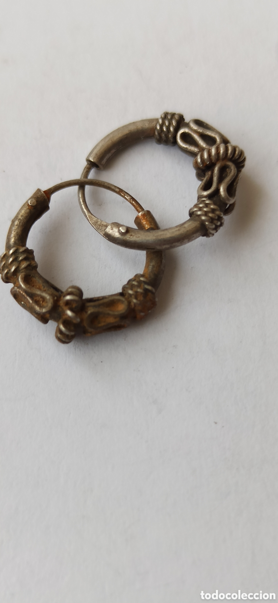 Joyeria: Antiguos Pendientes de plata de ley - Foto 3