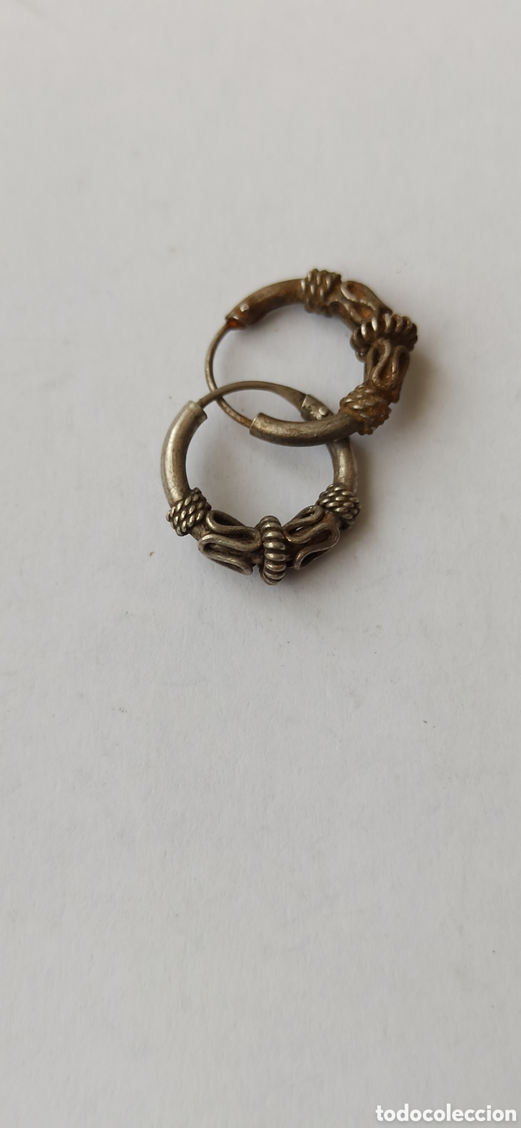 Joyeria: Antiguos Pendientes de plata de ley - Foto 1