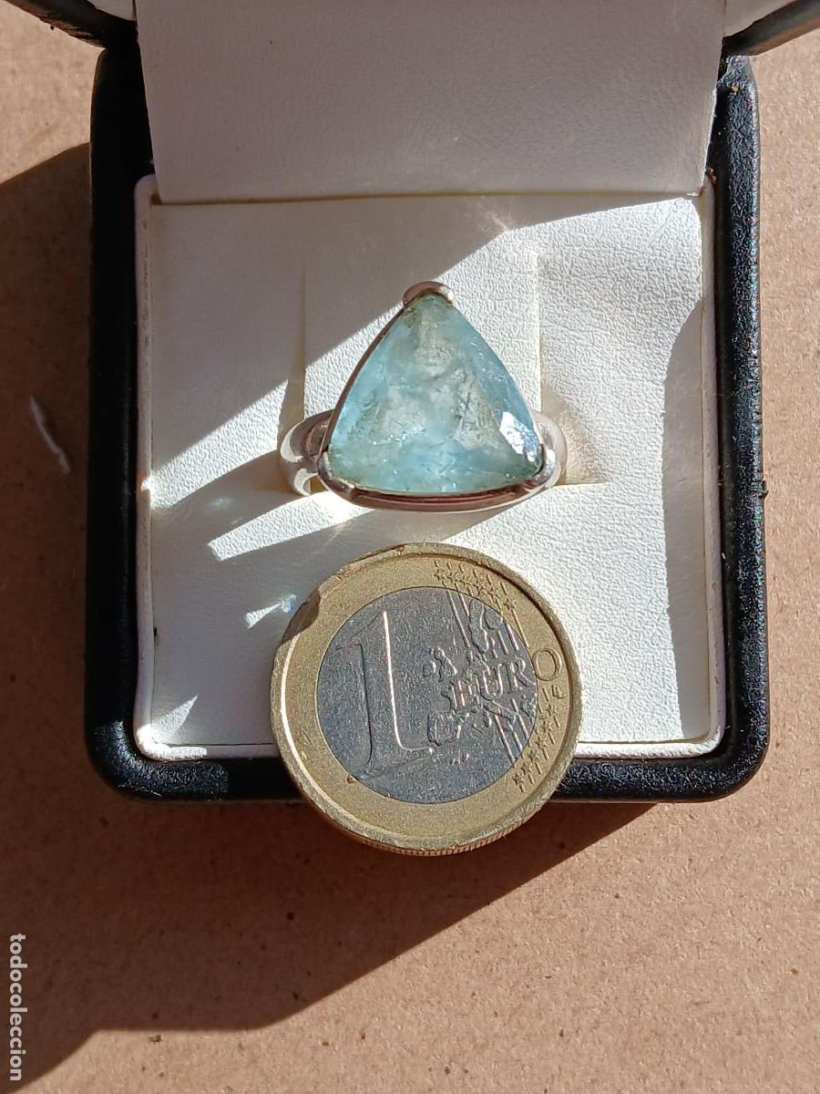 Joyeria: ANILLO AGUAMARINA. PLATA DE LEY 925 - Foto 2
