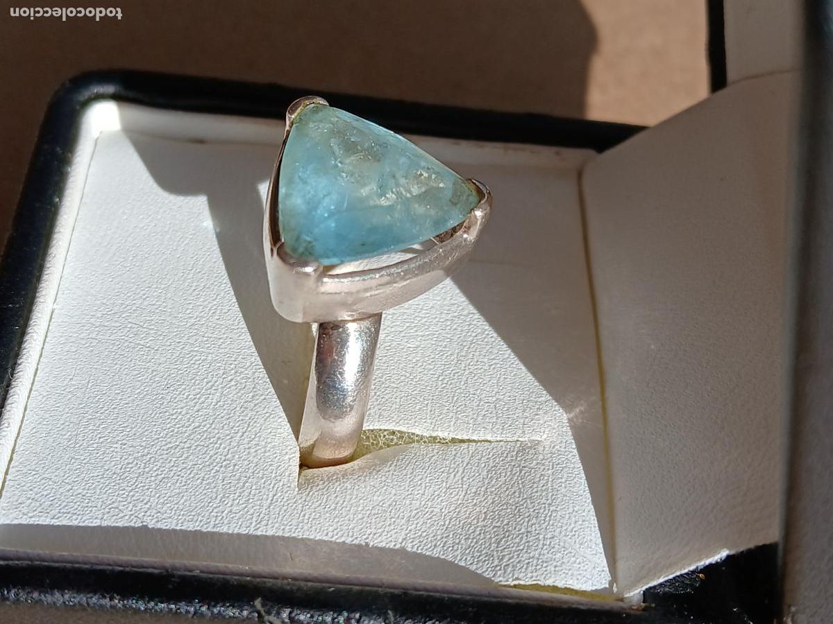 Joyeria: ANILLO AGUAMARINA. PLATA DE LEY 925 - Foto 3