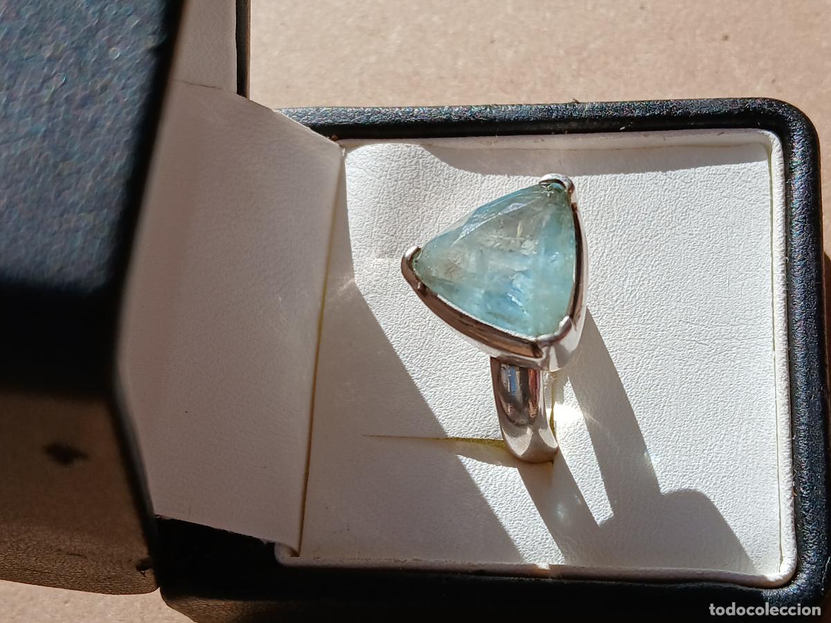 Joyeria: ANILLO AGUAMARINA. PLATA DE LEY 925 - Foto 4