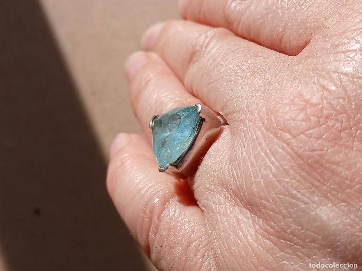 Joyeria: ANILLO AGUAMARINA. PLATA DE LEY 925 - Foto 8