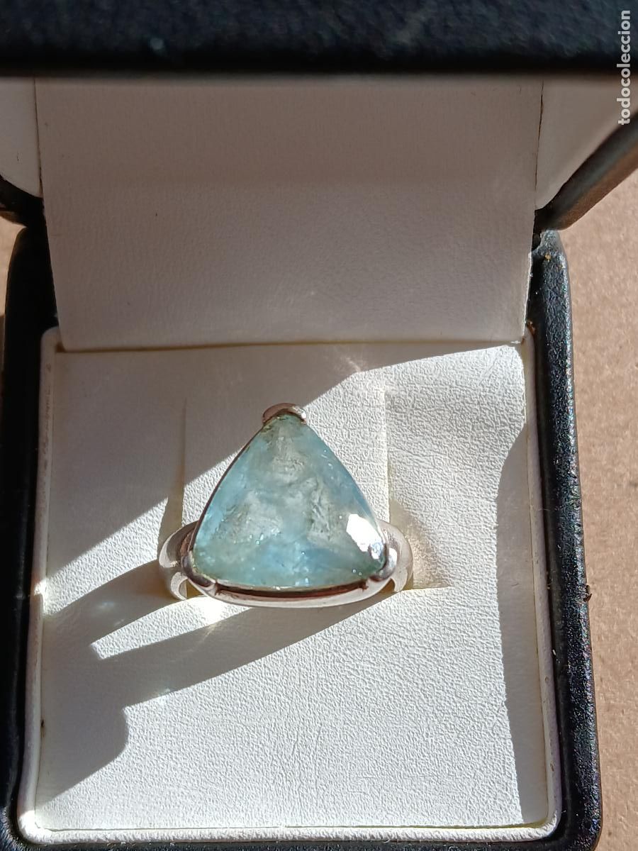 Joyeria: ANILLO AGUAMARINA. PLATA DE LEY 925 - Foto 1