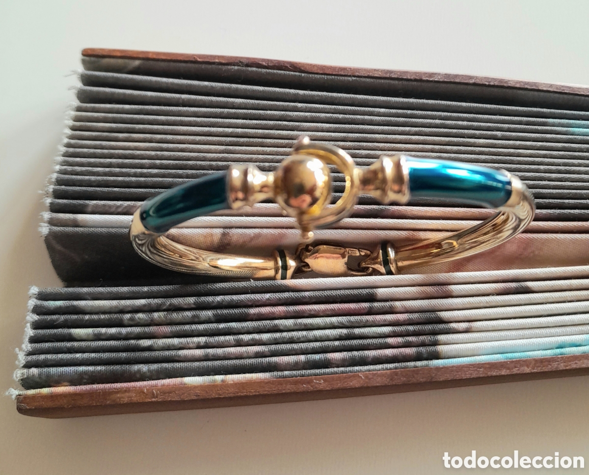 Joyeria: PULSERA DE PLATA CHAPADA EN ORO. ESMALTE. VINTAGE - Foto 1