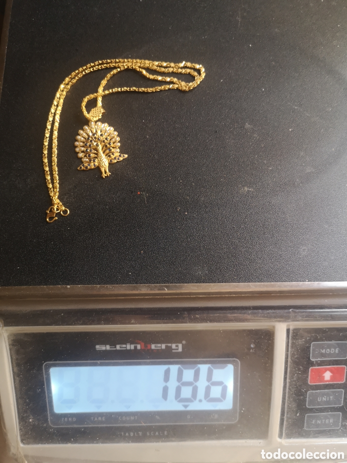 Joyeria: Catenina oro 21 karati, zaffiri e perle a met&agrave; - Foto 1