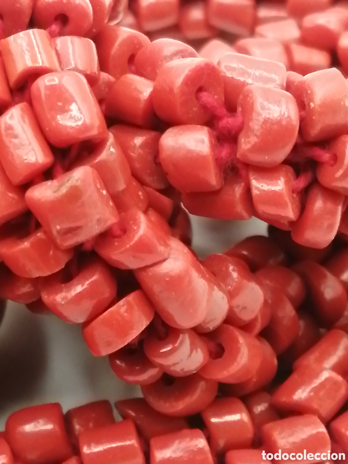 Joyeria: Collar coral rojo trenzado - Foto 7