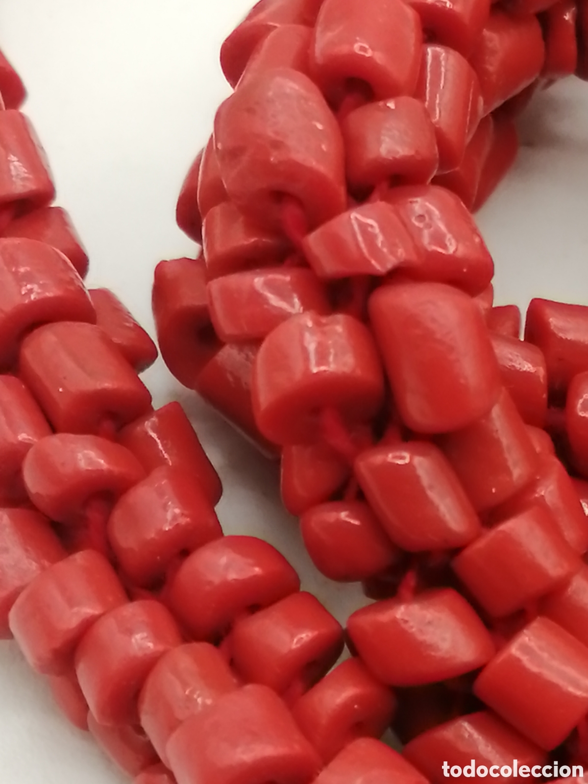 Joyeria: Collar coral rojo trenzado - Foto 8