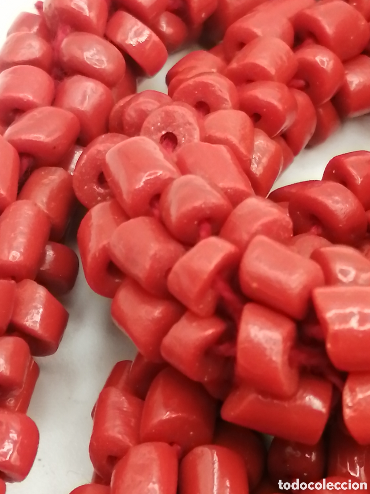 Joyeria: Collar coral rojo trenzado - Foto 9