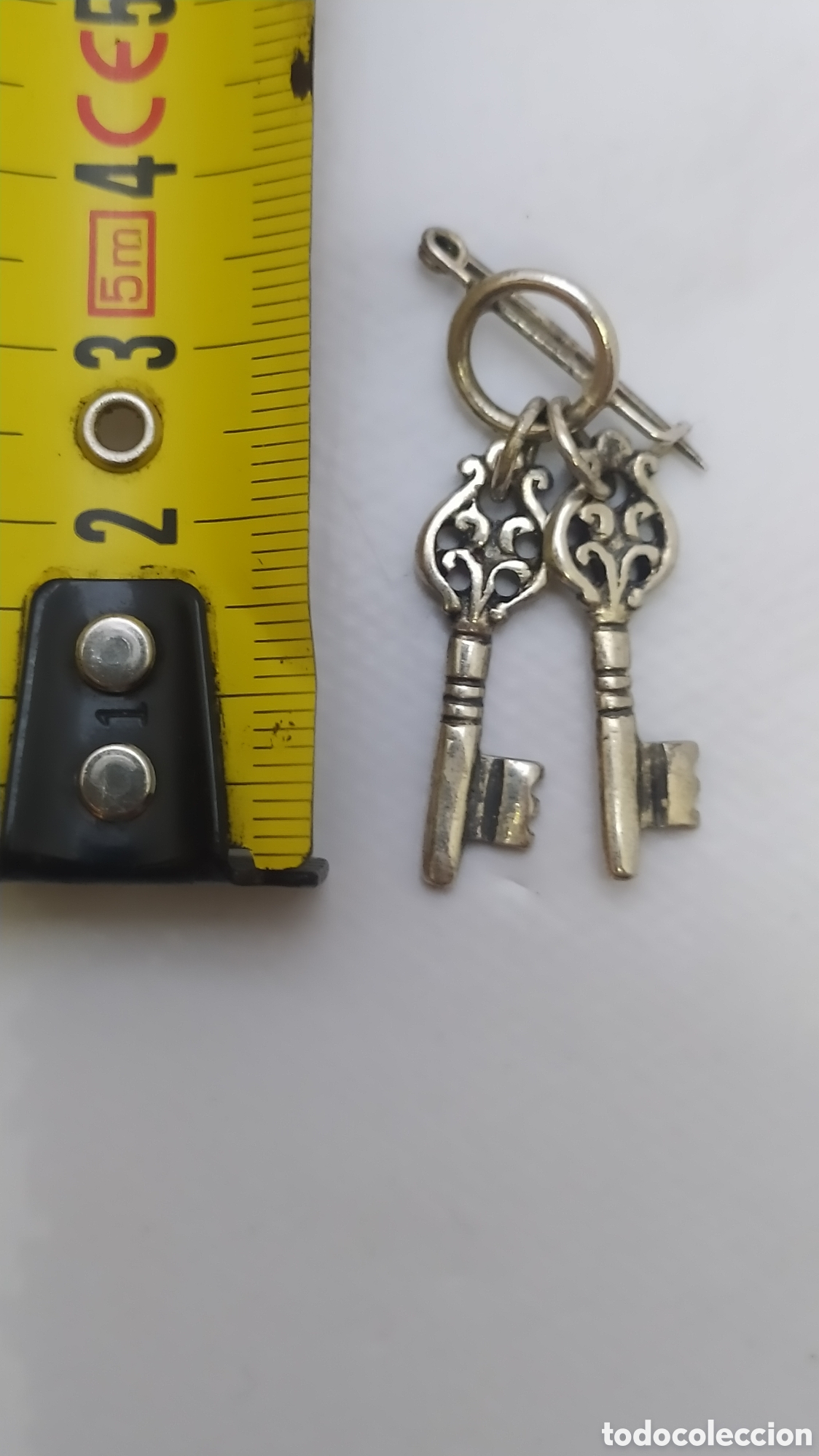Joyeria: Broche llaves de San Pedro plata - Foto 3