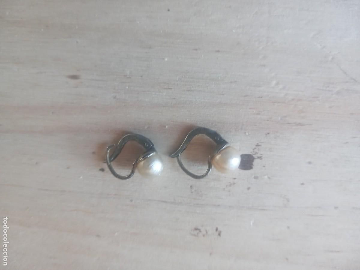 Jewelry: BONITOS PENDIENTES ANTIGUOS PLATA 925 Y PERLAS