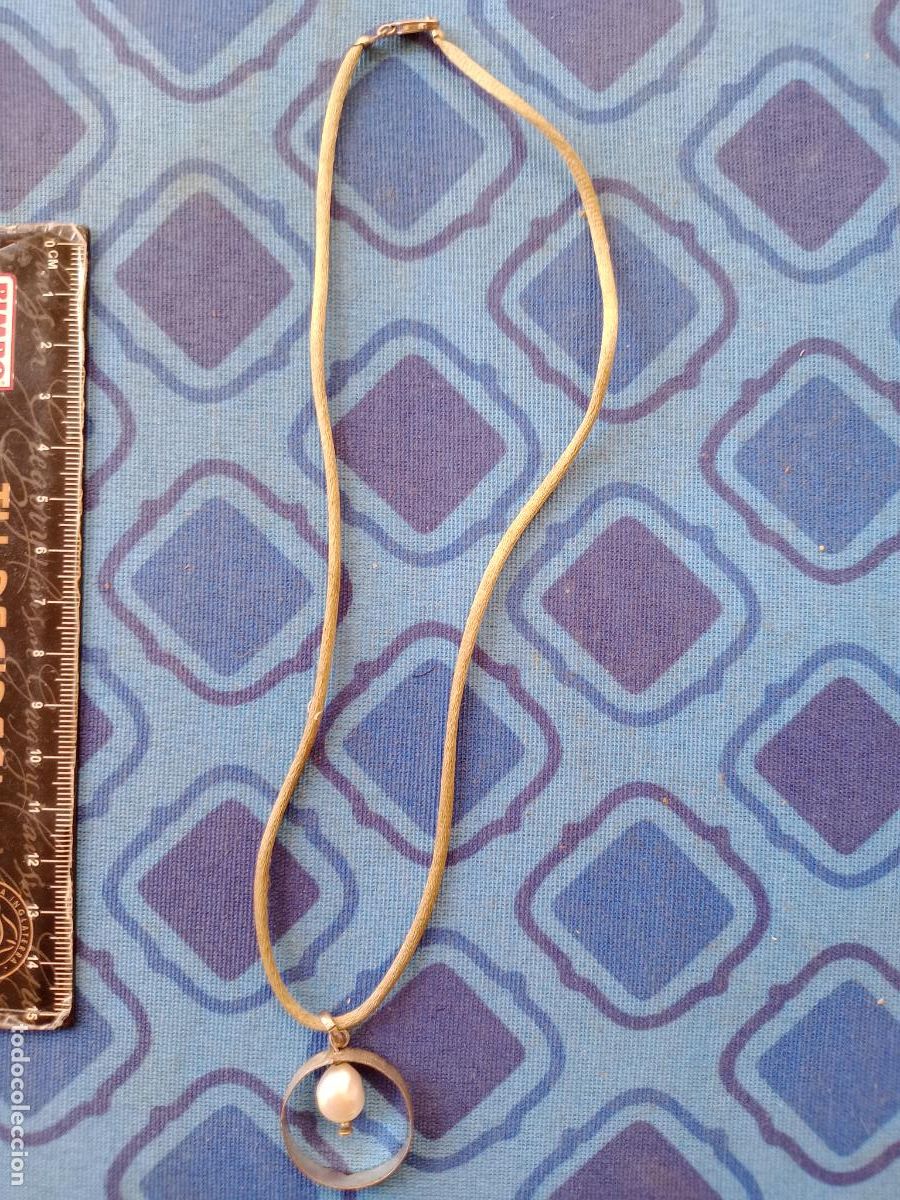 Joyeria: Gargantilla de plata contrastada de 925. Perla - Foto 1
