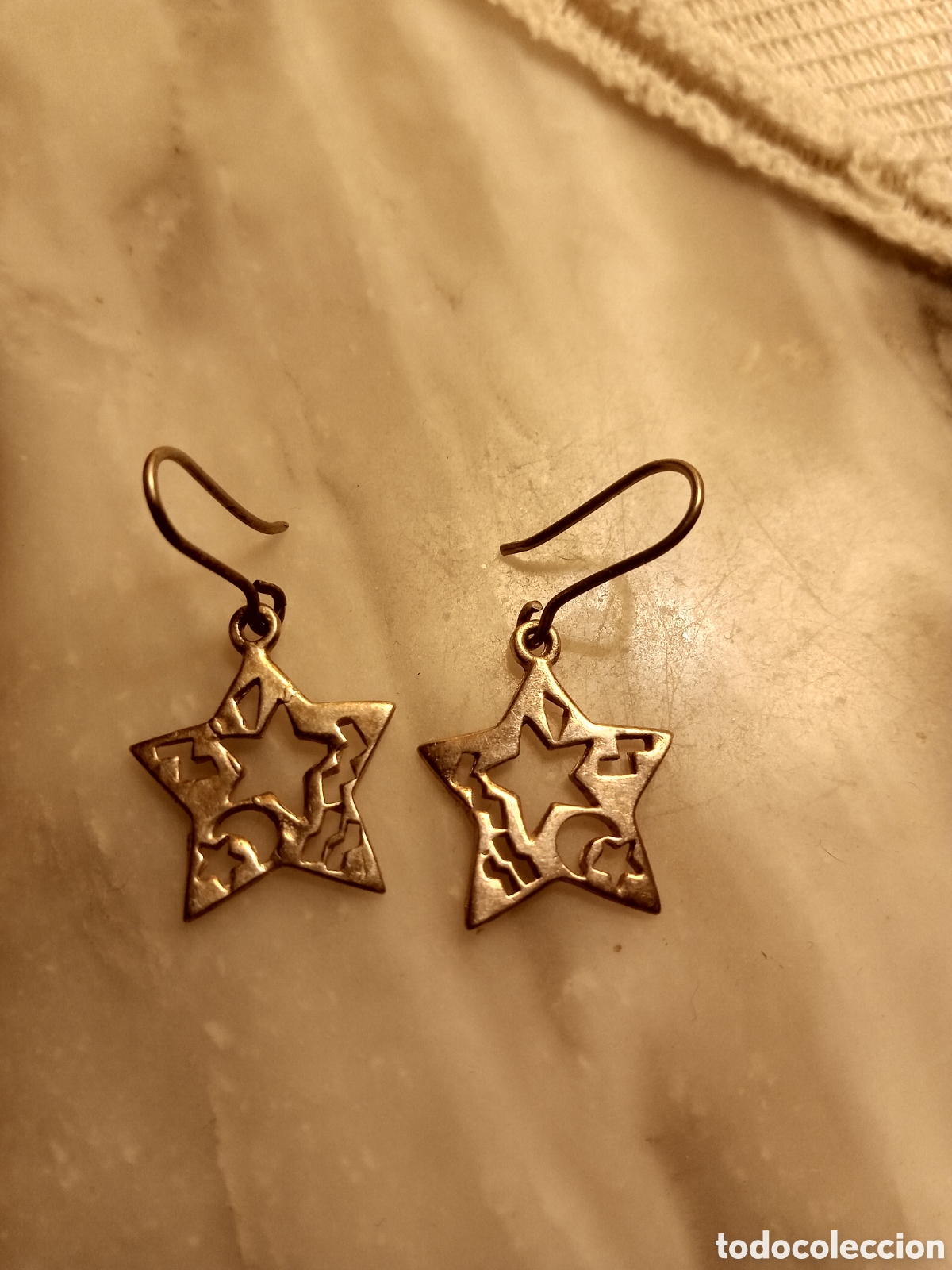 Joyeria: Preciosos pendientes de estrella plateados - Foto 2