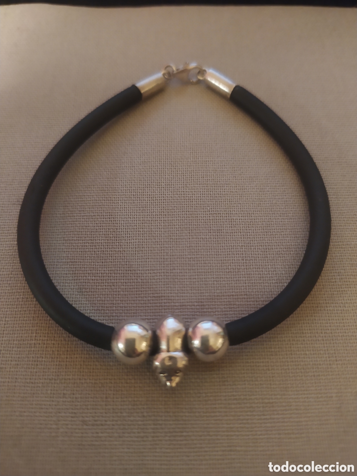 Joyeria: Pulsera de plata 925 y goma - Foto 1