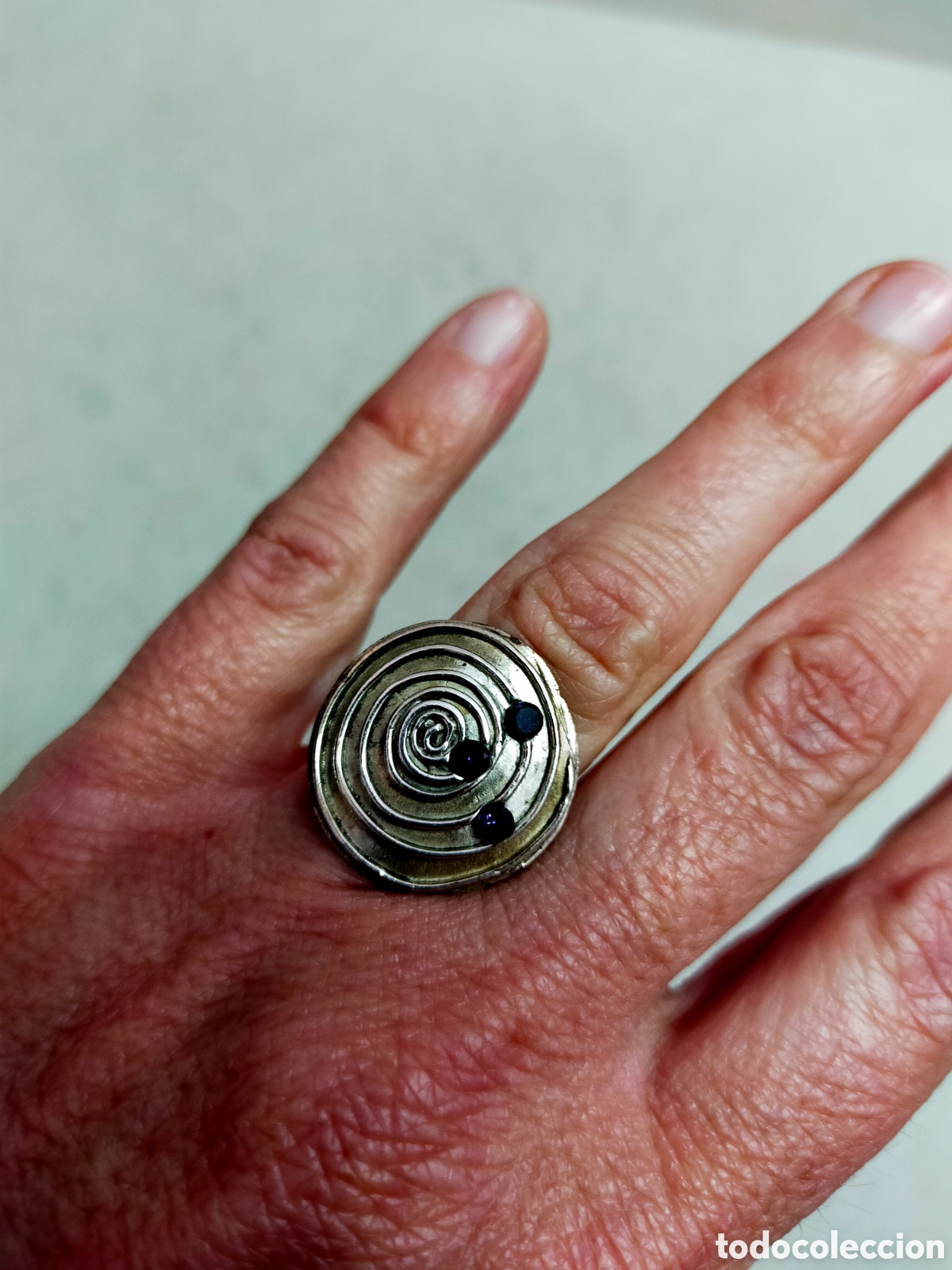 Joyeria: SORTIJA O ANILLO DE PLATA. ESPIRAL. - Foto 6