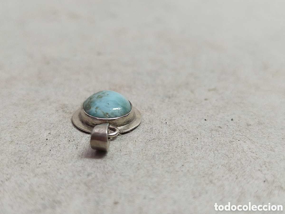 Joyeria: COLGANTE DE PLATA Y PIEDRA AZUL. - Foto 3