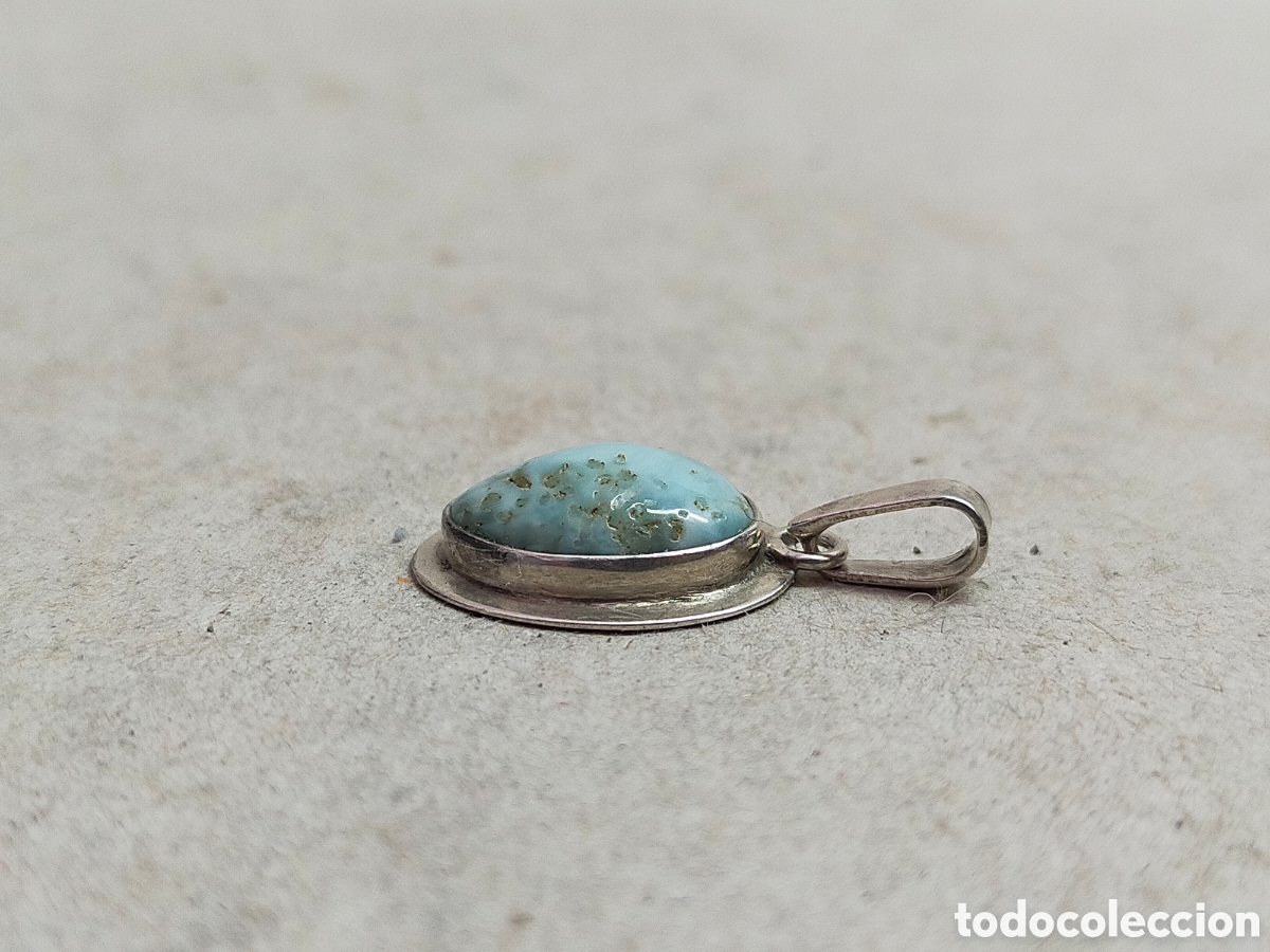 Joyeria: COLGANTE DE PLATA Y PIEDRA AZUL. - Foto 4