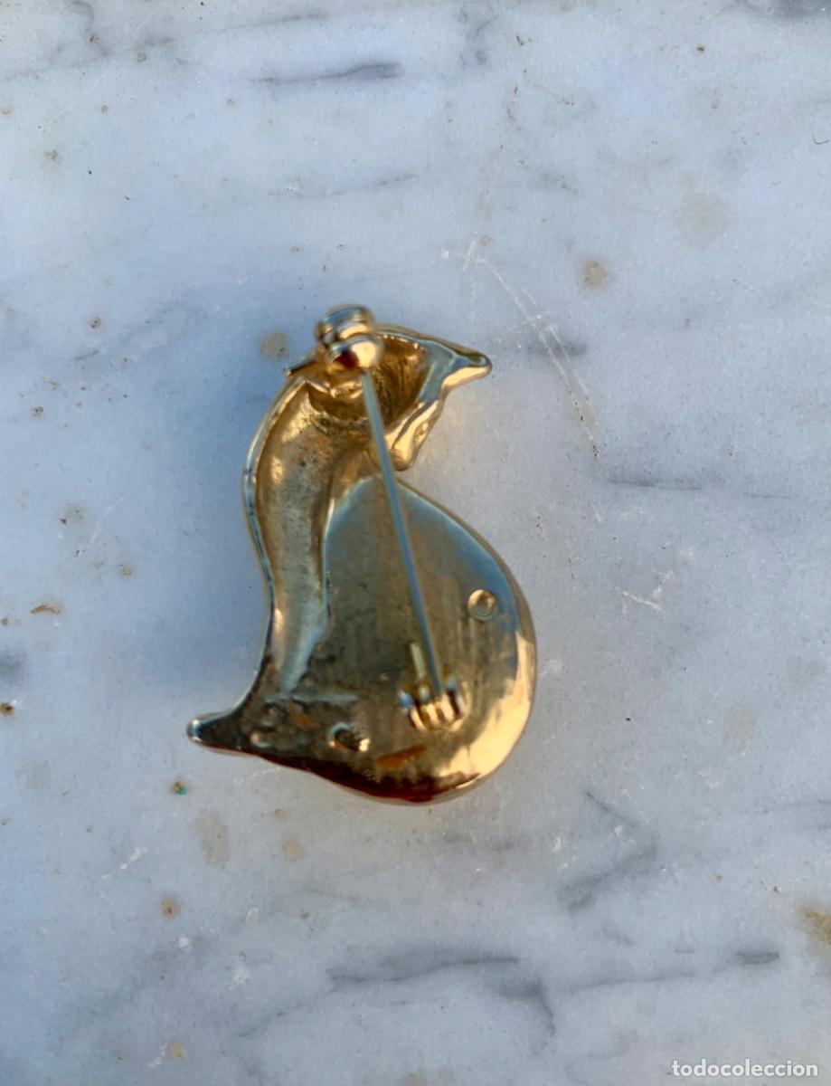 Joyeria: Original broche vintage en forma de gato - Foto 7