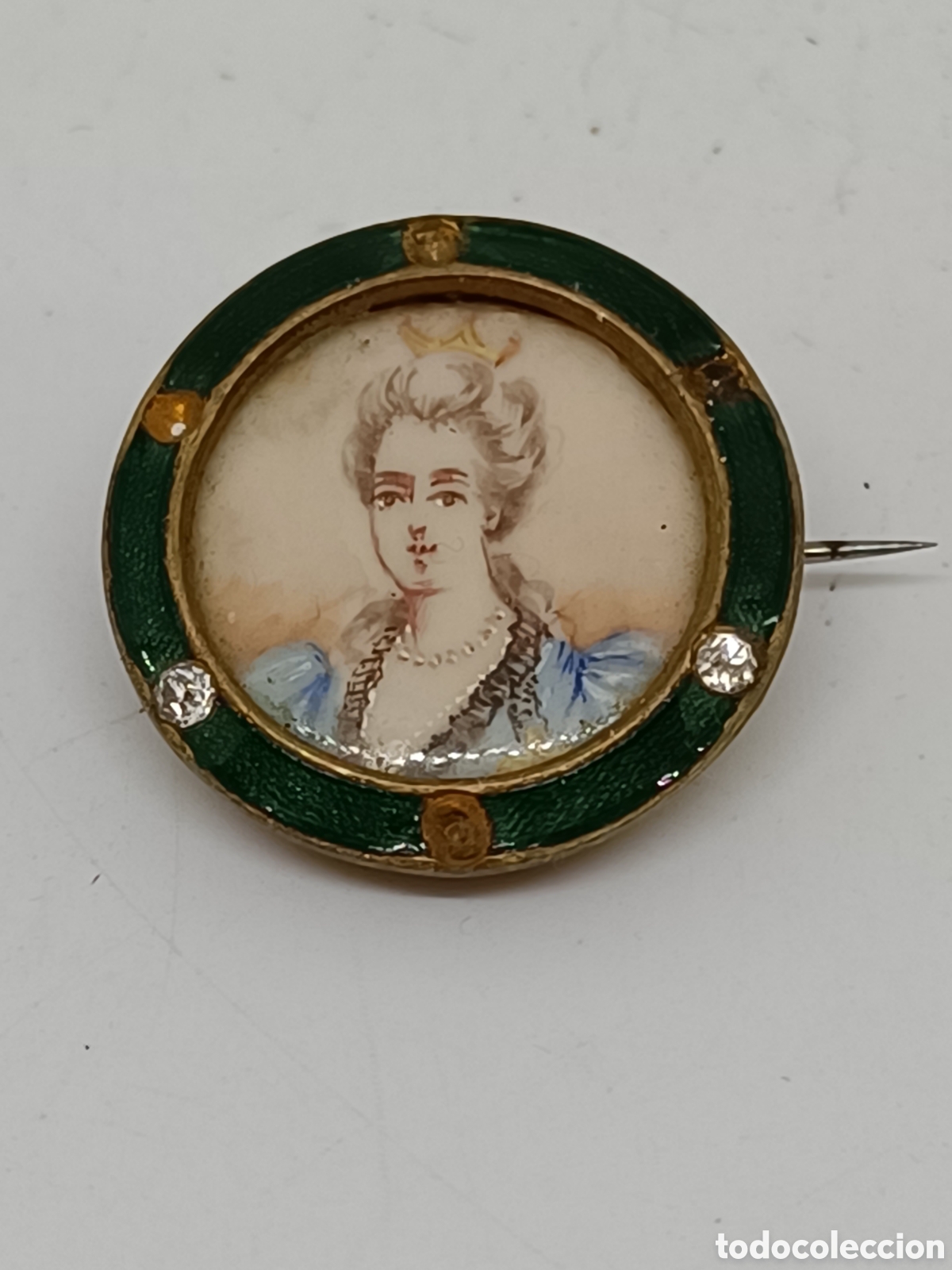Joyeria: Broche con miniatura. - Foto 1