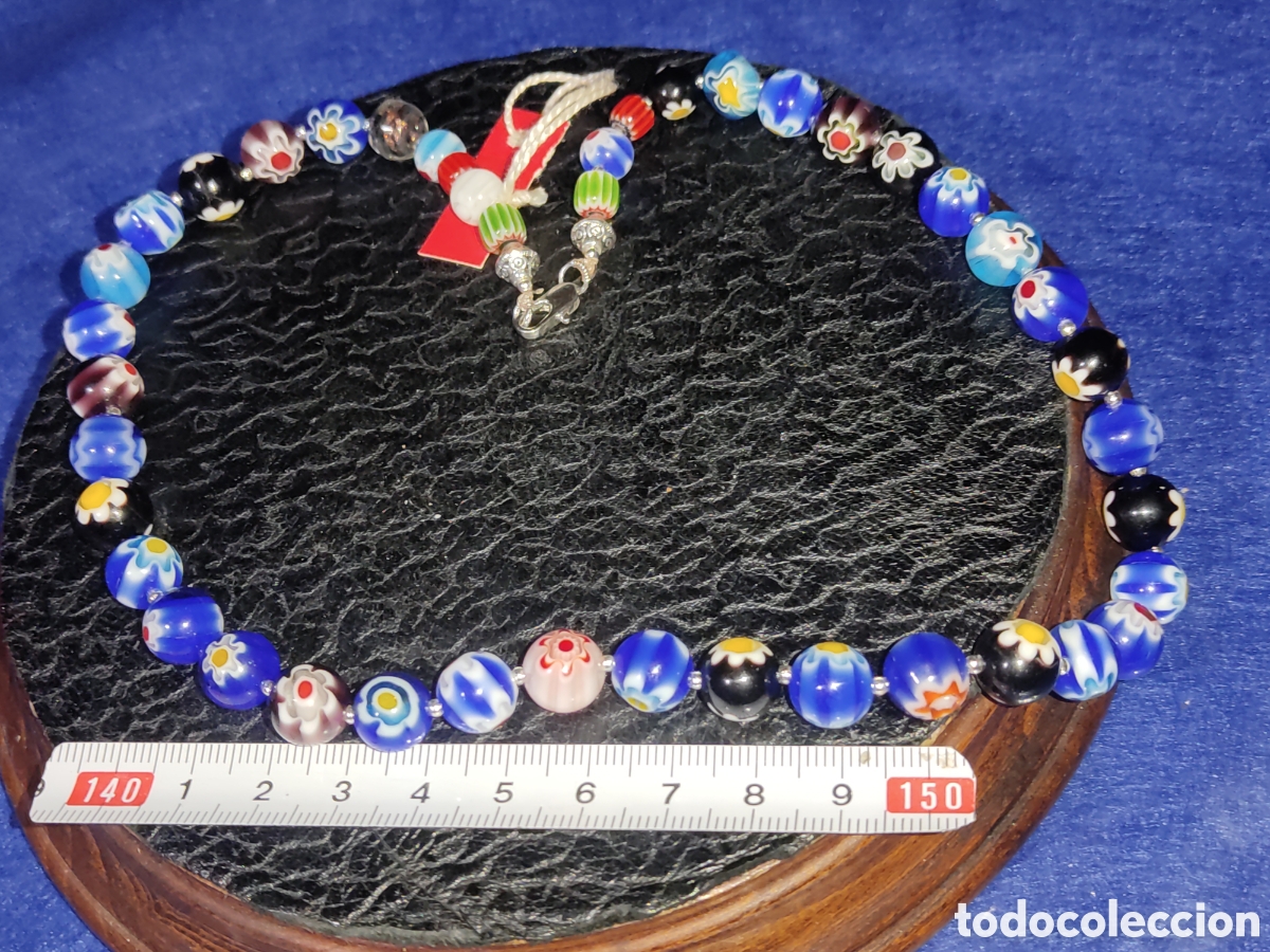 Joyeria: Collar de cristal de Murano millefiori.*68* - Foto 4